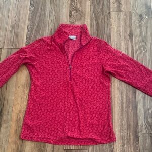 Columbia Women's Burgandy/Orange  Quarter-Zip Pullover